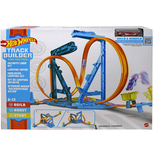 Pista y Carro Hot Wheels TRACK BUILDER  Rampa Infinita - 114190