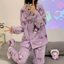 Cargar imagen en el visor de la galería, Pijama Kuromi Termica Juvenil/Adulto - 116991
