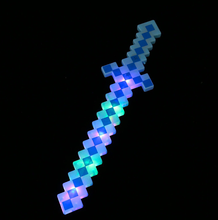 Cargar imagen en el visor de la galería, Espada Minecraft con Luz Azul o Verde - 116816
