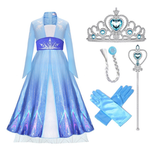 Cargar imagen en el visor de la galería, Disfraz Frozen Elsa Sencillo con Accesorios - 116817
