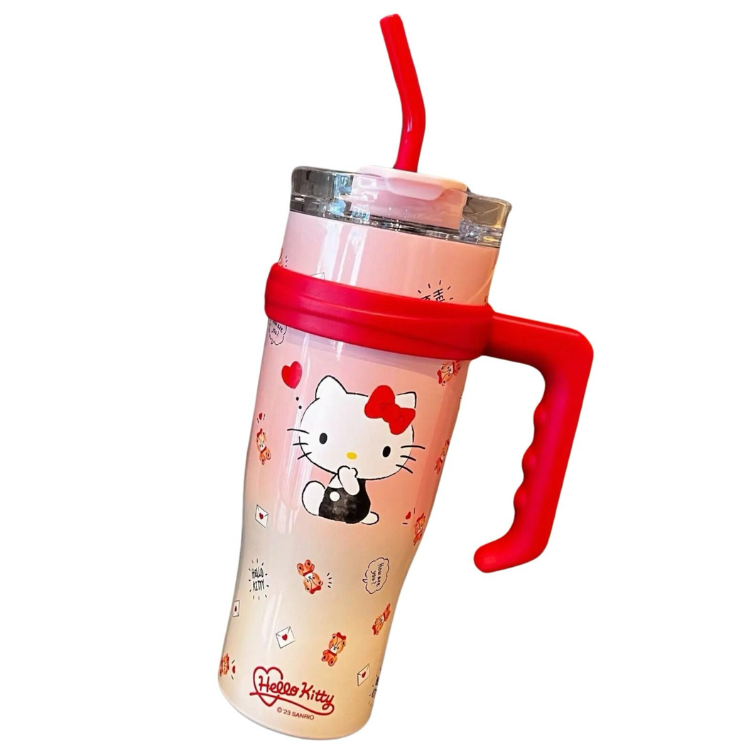 Vaso Termo Acero Inoxidable  Kitty con pitillo 1200ml - 116738
