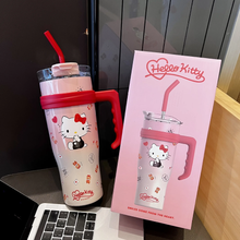 Cargar imagen en el visor de la galería, Vaso Termo Acero Inoxidable  Kitty con pitillo 1200ml - 116738
