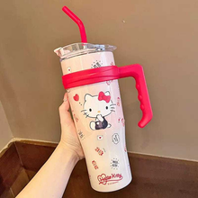 Cargar imagen en el visor de la galería, Vaso Termo Acero Inoxidable  Kitty con pitillo 1200ml - 116738
