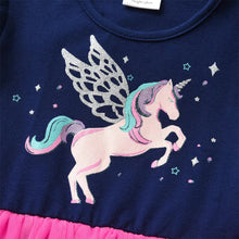 Cargar imagen en el visor de la galería, Vestido Vikita Unicornio falda Fucsia - 115819

