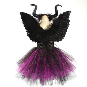 Disfraz Vestido Malefica con Tul corto con acccesorios - 114135