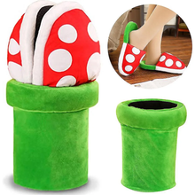 Cargar imagen en el visor de la galería, Pantuflas Mario Planta Piraña en tubo Verde 35-42cm - 117373
