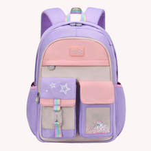 Cargar imagen en el visor de la galería, Morral Bolsillos escarcha y estrellas  46cm - 77095
