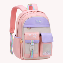 Cargar imagen en el visor de la galería, Morral Bolsillos escarcha y estrellas  46cm - 77095
