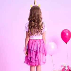 Vestido Vikita Unicornio Falda Fucsia y Morado - 115822
