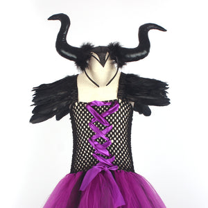 Disfraz Vestido Malefica Tul Largo con Accesorios - 114136