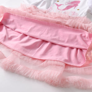 Vestido Vikita manga larga Sirena falda rosada  - 114973