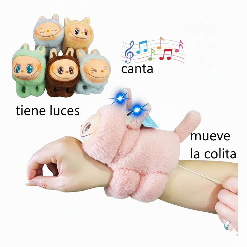 Pulsera LaBubu con Luz y sonido, Mueve la colita - 116932