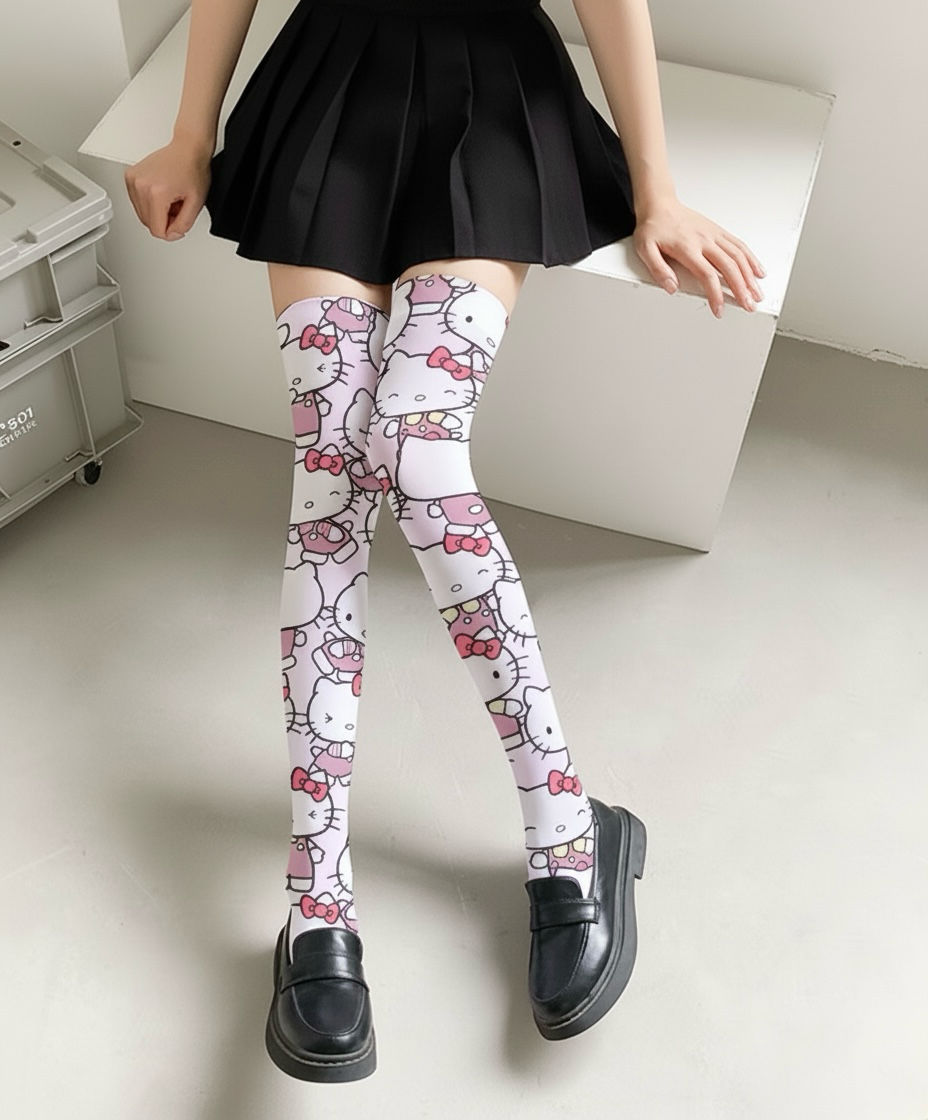 Medias Largas Kitty Juveniles - 116893