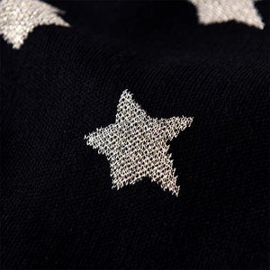 Sueter Vikita Tejido con Botones Negro/Estrellas Plateadas - 115800