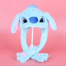 Cargar imagen en el visor de la galería, Gorro peluche Stitch con Luz y orejas largas - 117052
