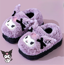 Cargar imagen en el visor de la galería, Pantuflas Kuromi Negras y Moradas - 116762
