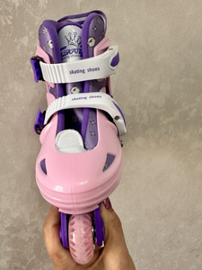 Patines en Linea para niñas talla 31/34 Ajustable Morados - 116766