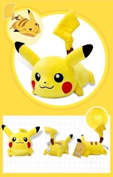 Peluche Pikachu Acostado 40cm - 116463