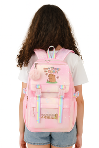 Morral Capibara con pom pom 44cm - 116699