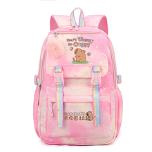Cargar imagen en el visor de la galería, Morral Capibara con pom pom 44cm - 116699
