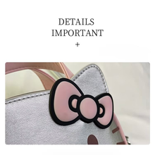 Cargar imagen en el visor de la galería, Cartera Kitty Rostro Plateada 20cm - 117063
