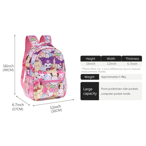 Morral Sanrio Set 3 pzs, Lonchera y Cartuchera  40cm - 116705