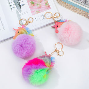 Llavero Unicornio pom pom corazon - 113972