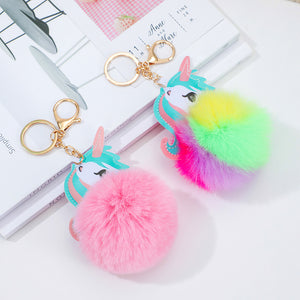 Llavero Unicornio pom pom corazon - 113972