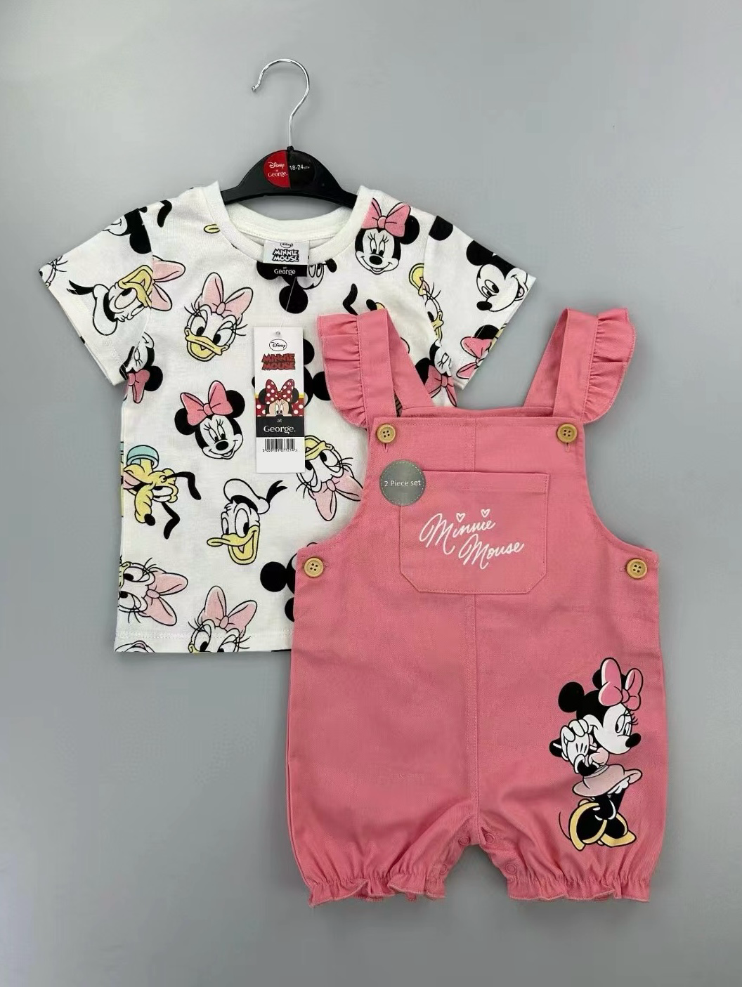 Conjunto Minnie bebe Franela y Braga - 116584