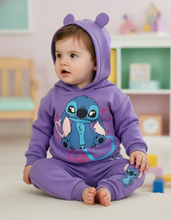 Cargar imagen en el visor de la galería, Conjunto Stitch Morado Sueter con capucha y Jogger - 116948
