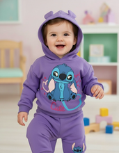 Cargar imagen en el visor de la galería, Conjunto Stitch Morado Sueter con capucha y Jogger - 116948
