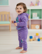 Cargar imagen en el visor de la galería, Conjunto Stitch Morado Sueter con capucha y Jogger - 116948
