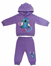 Cargar imagen en el visor de la galería, Conjunto Stitch Morado Sueter con capucha y Jogger - 116948
