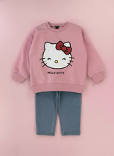 Cargar imagen en el visor de la galería, Conjunto Kitty de Sueter y Leggins de Jeans - 116949
