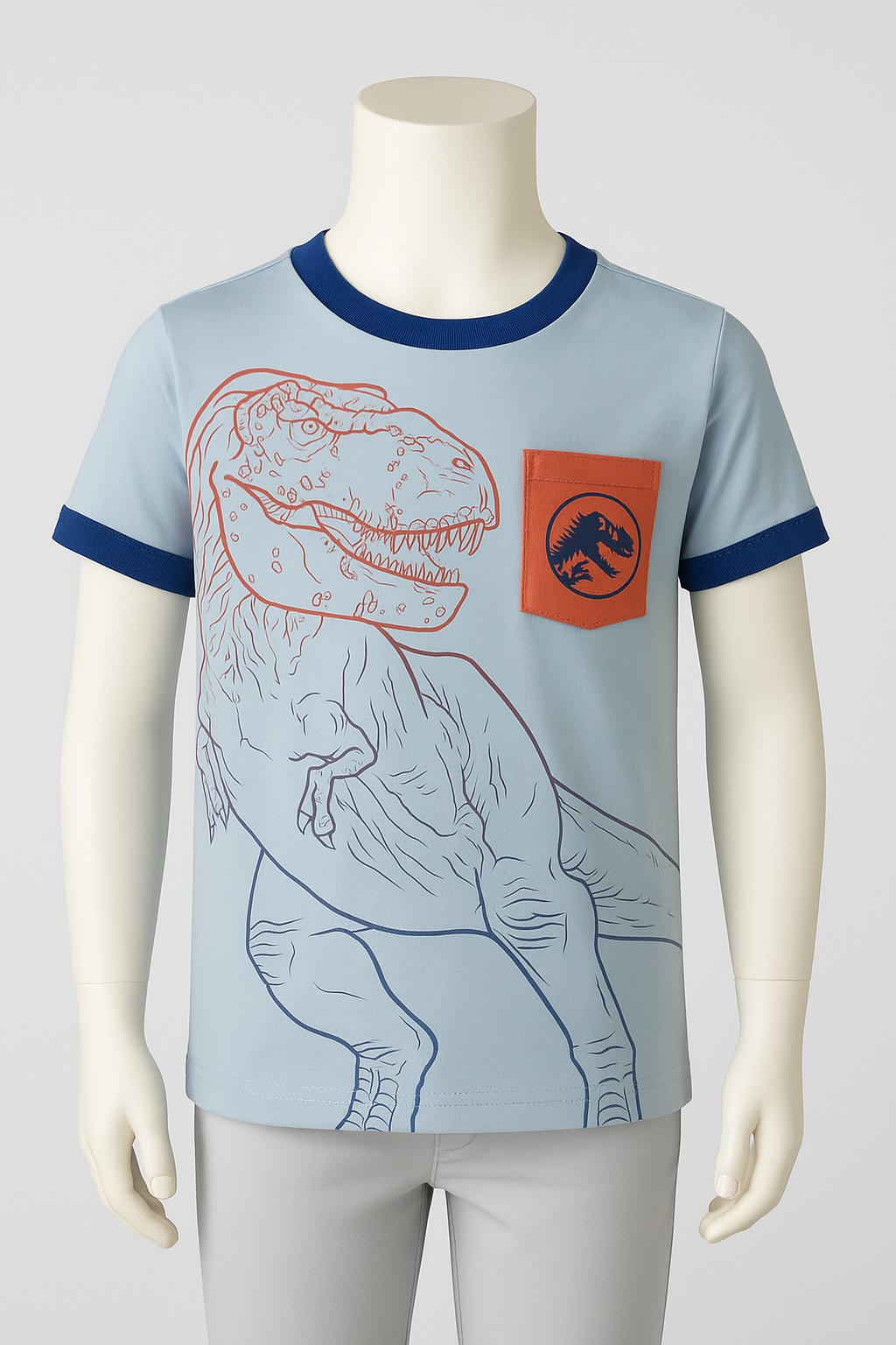 Franela Jurassic Park Azul - 116586