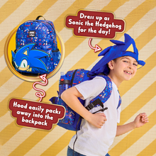 Cargar imagen en el visor de la galería, Morral Sonic Smiggle con capucha 36cm - 77024
