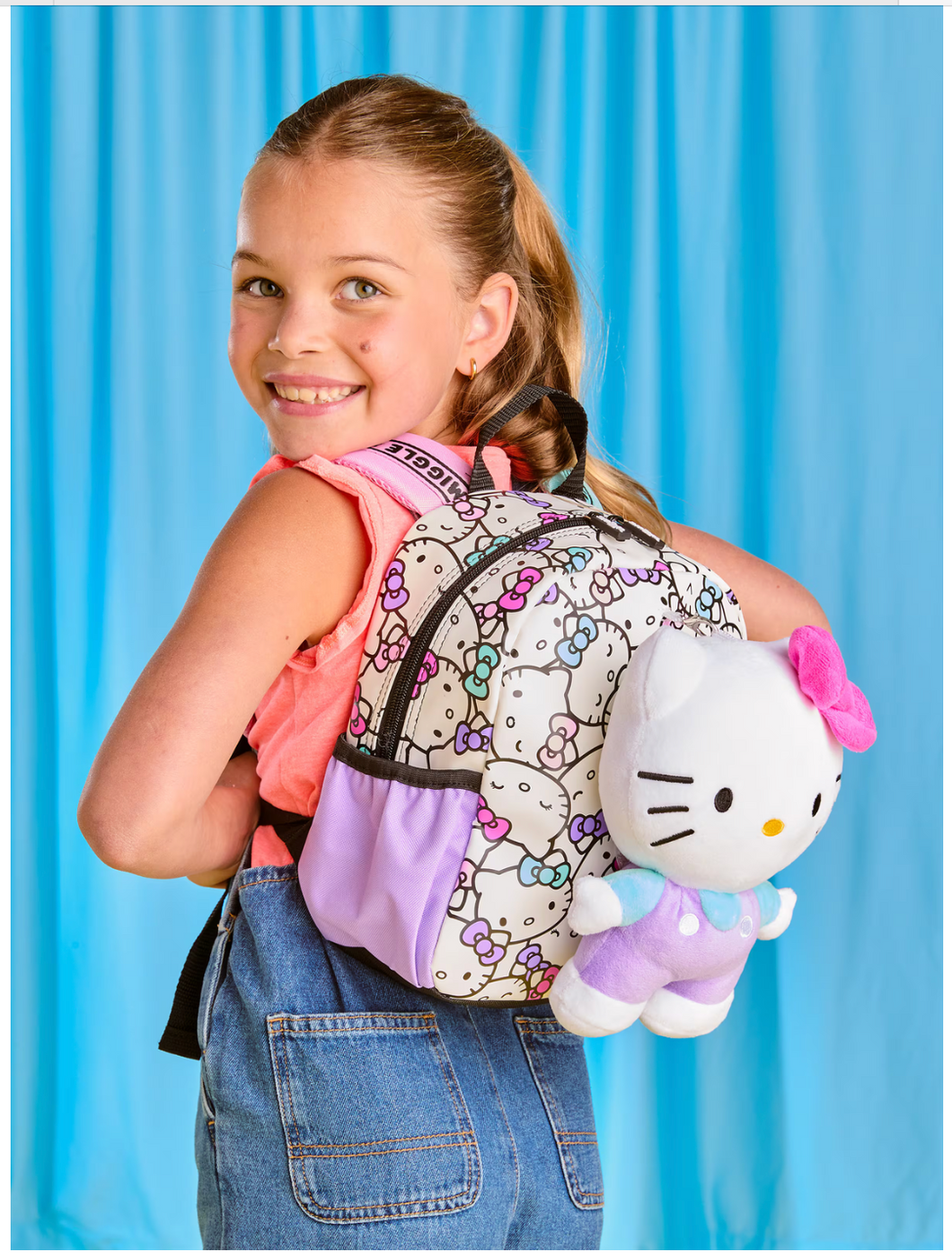 Morral Kitty Smiggle 28cm con peluche - 116392