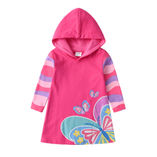 Cargar imagen en el visor de la galería, Vestido Vikita Mariposa  Con Capucha  Manga Larga - 116834
