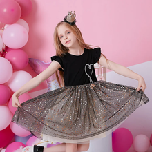Cargar imagen en el visor de la galería, Vestido Vikita Negro Corazon  Dorado  - 116839
