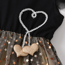 Cargar imagen en el visor de la galería, Vestido Vikita Negro Corazon  Dorado  - 116839
