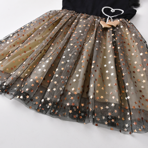 Vestido Vikita Negro Corazon  Dorado  - 116839