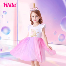 Cargar imagen en el visor de la galería, Vestido Vikita Blanco Unicornio- 116840
