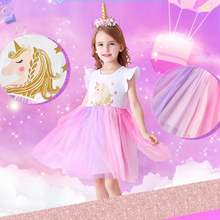 Cargar imagen en el visor de la galería, Vestido Vikita Blanco Unicornio- 116840

