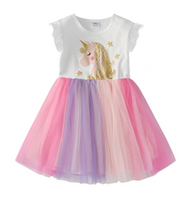 Cargar imagen en el visor de la galería, Vestido Vikita Blanco Unicornio- 116840
