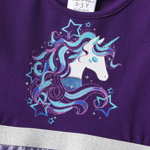 Cargar imagen en el visor de la galería, Vestido Vikita Top Unicornio Morado  - 116846
