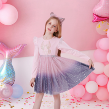 Cargar imagen en el visor de la galería, Vestido Vikita Rosado Unicornio Dorado - 116847
