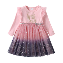 Cargar imagen en el visor de la galería, Vestido Vikita Rosado Unicornio Dorado - 116847
