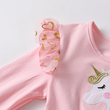 Cargar imagen en el visor de la galería, Vestido Vikita Rosado Unicornio Dorado - 116848
