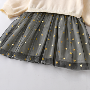 Vestido Vikita Top Sueter Beige con Estrellas - 116852