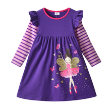 Cargar imagen en el visor de la galería, Vestido Vikita Manga Larga Hada Morado - 116832
